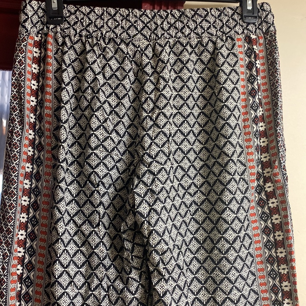 Lucy&Laurel Pretty Print Adjustable Waist Pants N… - image 7